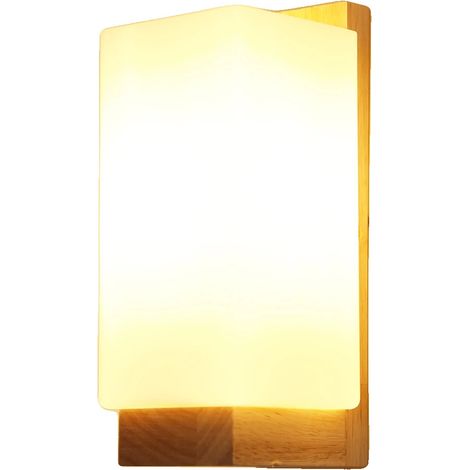 Aplique de pared, diseño de madera, regulable, madera (1/2)