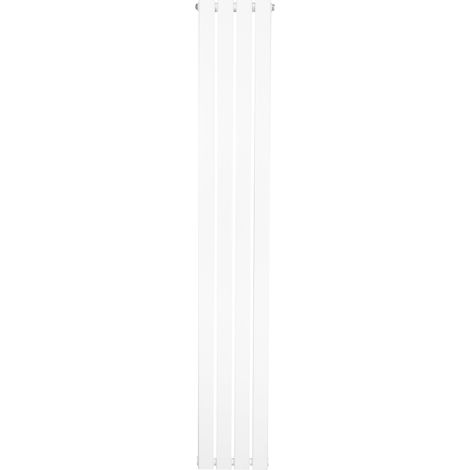 Radiateur Plat à 1 Colonne 1800 x 280 mm en Acier Carbone Blanc Chauffage Centrale Moderne Verticale Monté Sur Mur Cuisine Salle de Bain [Brosse de Nettoyage & Supports INCLUSES] (1/5)