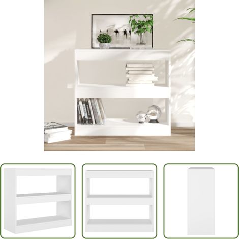 vidaXL Cloison de séparation -  Bibliothèque/Séparateur de pièce Blanc 80x30x72 cm (1/5)