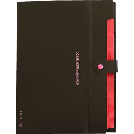 Feuerfeste Dokumentenmappe im A4-Format mit 8 Fächern, wasserdichte Dokumententasche, erweiterbare Dokumentenmappe, geeignet für die Büroorganisation.