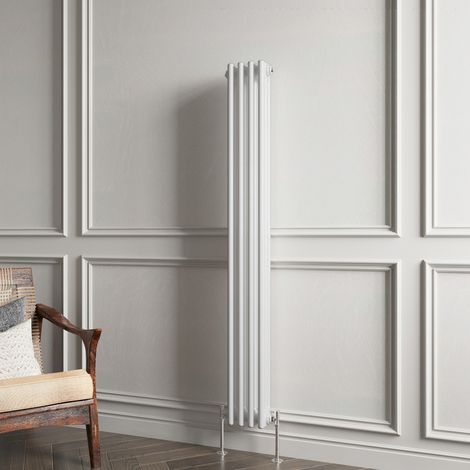 Traditional 3 Column White Radiator (1800mm H × 200mm W) – 3426 BTU / 1004W – Cast Iron Style (1/5)