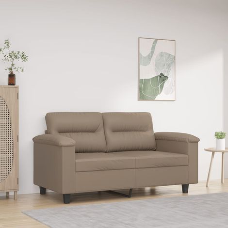 Divano a 2 Posti Cappuccino 140 cm in Similpelle vidaXL