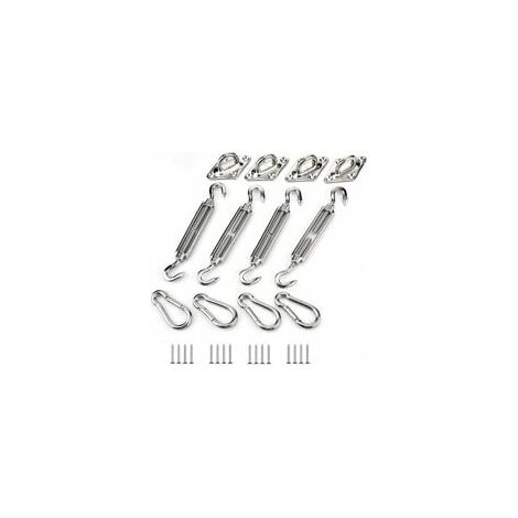 Kit de fijación para velas de sombra, kit de fijación de acero inoxidable para velas de sombra triangulares, cuadradas y rectangulares, accesorios de fijación para velas de sombra M6 (1/5)
