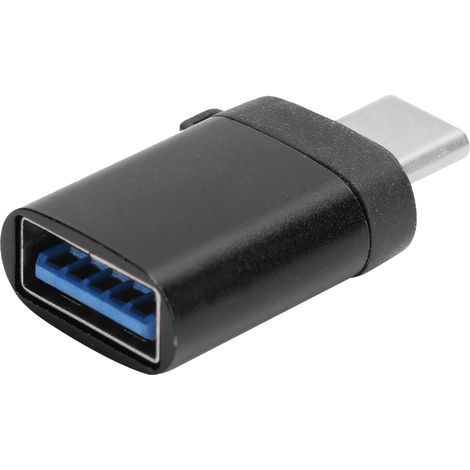 USB-C-Buchse auf USB 3.0-Adapter für schnelle Datenübertragung und Aufladung, flexibel und kabellos (Schwarz) (1/5)