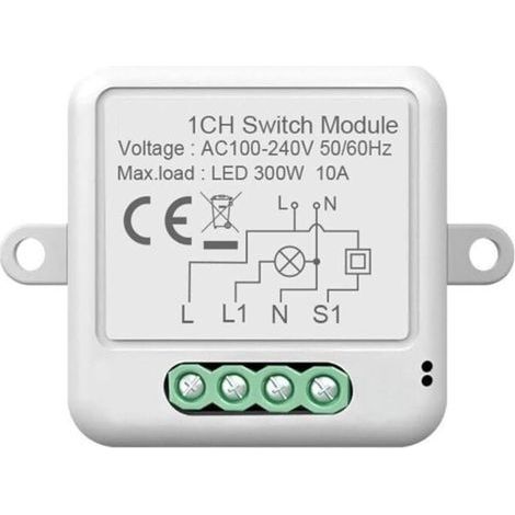 Tuya Smart Switch ZigBee interrupteur à distance module interrupteur invisible Zero Fire interrupteur caché minuterie,ZigBee zéro feu 1 voies (1/4)