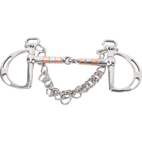 Mors à fente en acier inoxydable, contrôle amélioré, anneau de bouche creux pour cheval (1/5)