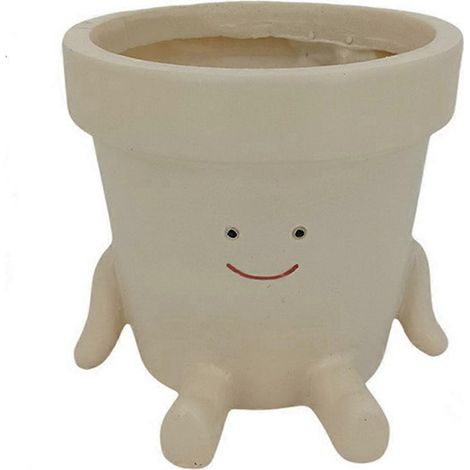 Smile Face pot de plantation Funny pot de plante pour extérieur plantes Cute tête jardinières décoratif Unique Face (1/5)