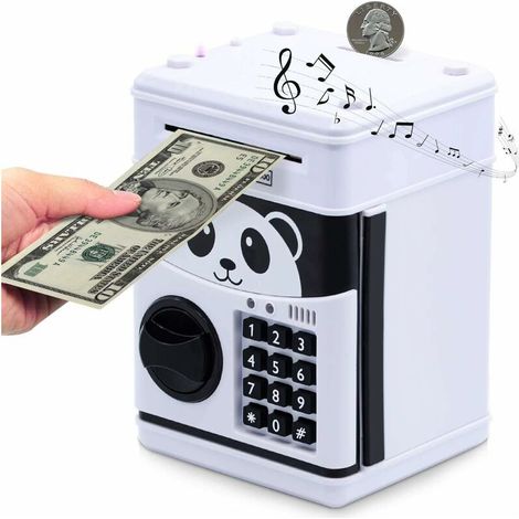 Tirelire Electronique,Tirelire Enfant électronique avec Mot de Passe,Mini ATM Coffre-Smart Voice Prompt Money Box ,Tirelire Box D'économie d'argent (1/5)