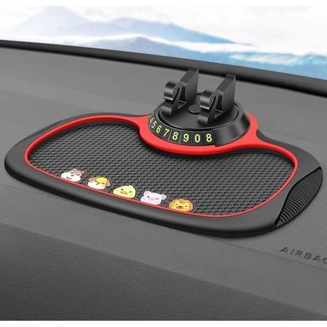 (Schwarz) Handyhalterung fürs Auto, rutschfeste Matte fürs Armaturenbrett, kreative rutschfeste PVC-Innenraummatte (1/4)