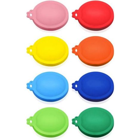 Couvercle En Silicone Pour Pot De Yaourt - 9 x 10,3 cm - Étanche Et Réutilisable - 8 Pièces (1/4)