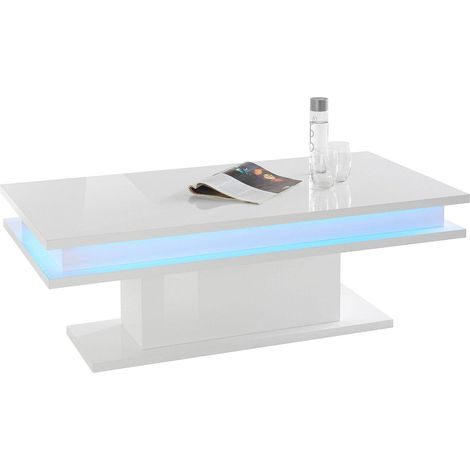 Tavolino da Caffè 100x55x42 cm Little Big Bianco Lucido (1/5)