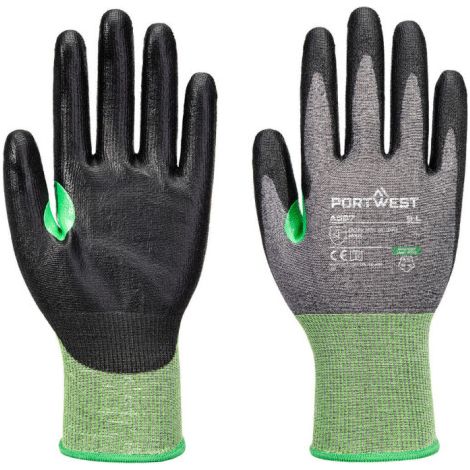 Guante de PU CS Cut C18 PORTWEST A637 XS Gris/Negro