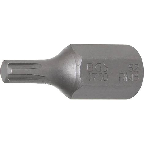 Embout 30 mm 10 mm (3/8) Profil Cannelé M5 - Précision et Compatibilité RIBE, Acier - D-Work (1/4)
