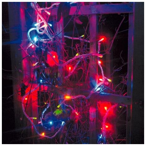 Guirlande LED animée 10W longueur 10m 120 LED multicolores 230/24V INT/EXT CHROMEX 059157MU
