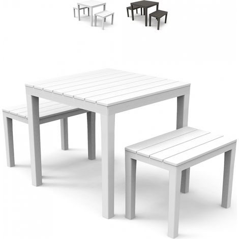 Vigor Set Arredo Giardino PP Papua Bianco 3 Pezzi (1/4)