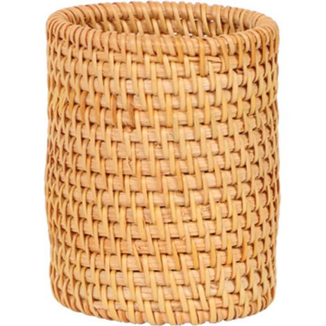 Panier de Rangement Tressé en Rotin pour Cuisine, Organisateur de Couteaux et Ustensiles, Décoration de Table Rustique (1/5)