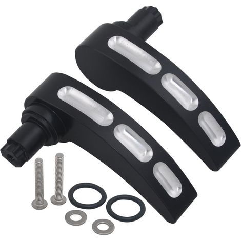 Poignée décorative de levier de commande latéral de moto modifiée CNC, compatible avec Harley-Davidson Glide (1/5)