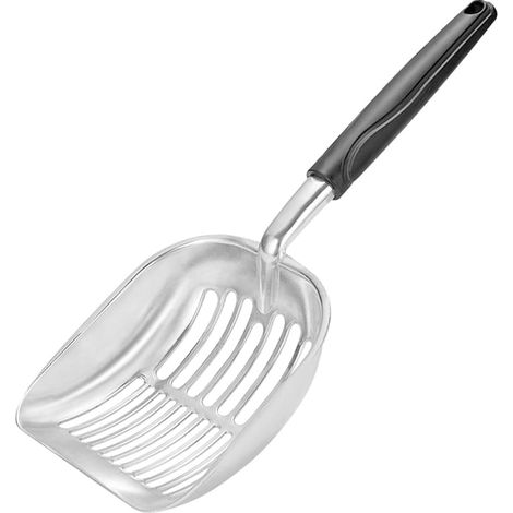Pelle A Litiere - Manche Long En Alliage D Aluminium - Tamis En Metal Maille - Pour Chat Et Chien - 1 Piece (1/5)