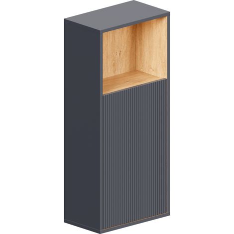 BERNSTEIN - Colonna pensile pensile antracite opaco MDF 42x95x24cm (LxAxP), cerniere flessibili sinistra/destra - BELDIVO	Antracite opaco