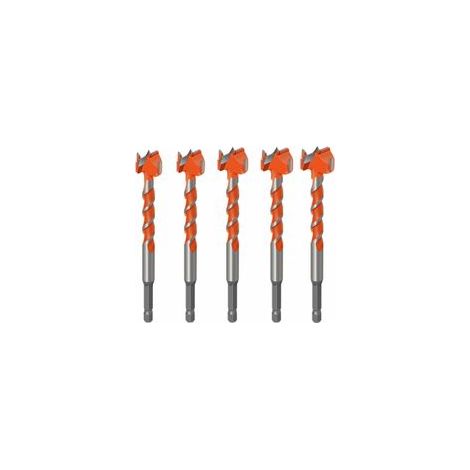 Foret ouvre-trou pour bois, alliage, poignée hexagonale, pour portes et serrures – (1/5)