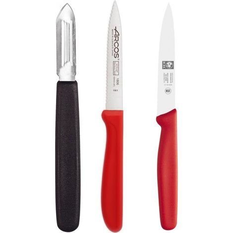 Icel Arcos Set 3 Pezzi coltellini cucina acciaio inox