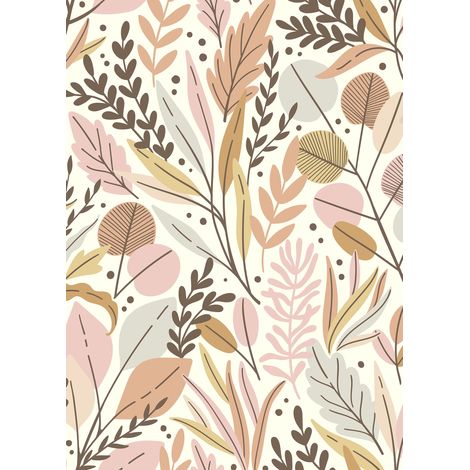 Papier peint panoramique enfant moderne – Motif brindilles – Pose facile – Finition résistante – Pour salon, chambre, bureau – Komar (1/5)