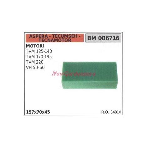 Filtro aria ASPERA motore rasaerba tosaerba tagliaerba TVM 125 140 170 006716