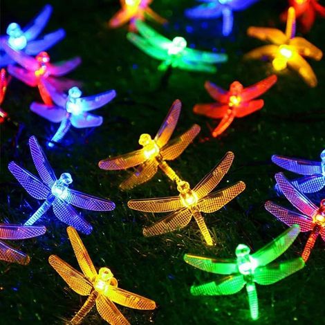 Solar 20 LED Libellule Guirlande lumineuse String Light pour la Décoration Extérieure Jardin (1/5)