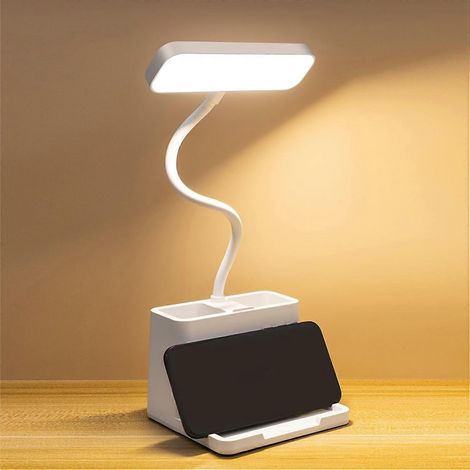Lampe de bureau LED avec variateur progressif et interrupteur tactile, col de cygne flexible pour un confort visuel optimal, USB R (1/5)