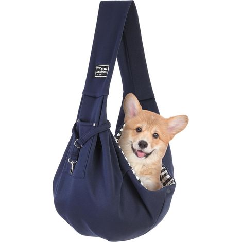 Sac de transport bandoulière pour animaux de compagnie - Sac ventral réglable pour chien et chat jusqu'à 6,5 kg - Confortable et sécurisé (1/5)