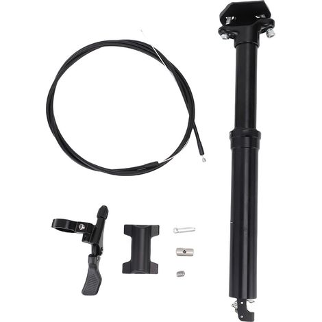 Tige de selle télescopique 30,9 mm, longueur 345 mm, passage de câbles interne, débattement de 100 mm, blocage à distance, pour VTT