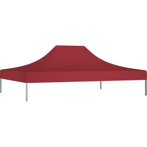 INLIFE Toit de tente de réception 4x3 m Bordeaux 270 g/m² (1/5)