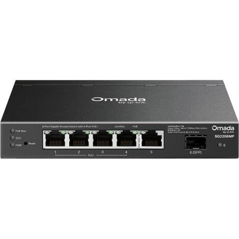 TP-Link Omada SG2206MP switch di rete L2 Gigabit Ethernet (10/100/1000) Supporto Power over Ethernet (PoE)