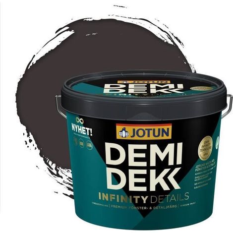 JOTUN - Peinture Bois, Lasure Opaque Satinée - RAL 8019 - Brun Gris - 3L (1/2)