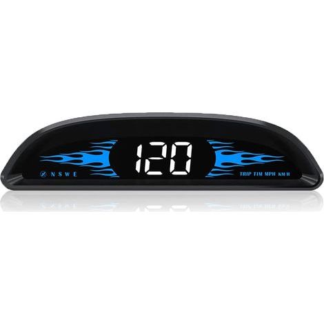 4-Zoll-HUD-Tachometer für Autos – Universelle Windschutzscheibenanzeige (mph/km/h) – Digitale Geschwindigkeitsanzeige – GPS-Geschwindigkeitserkennung – Geschwindigkeitsalarm. USB-Anschluss vorhanden. (1/5)