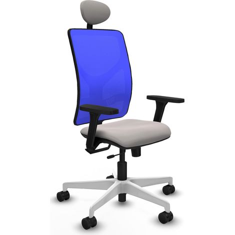 Sedia da ufficio piqueras y crespo Motilla blu base bianca (1/2)