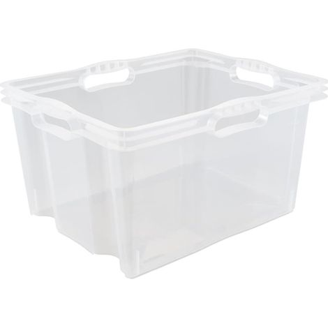 keeeper Box Contenitore con Manici integrati, Taglia: XL, 43 x 35 x 23 cm, 24 L, Franz, Trasparente (1/5)