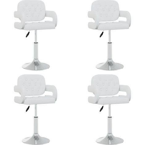 Lot de 4 Chaises pivotantes à manger,Chaises de salle à manger,Design Modernes blanc similicuir HH60866 (1/5)