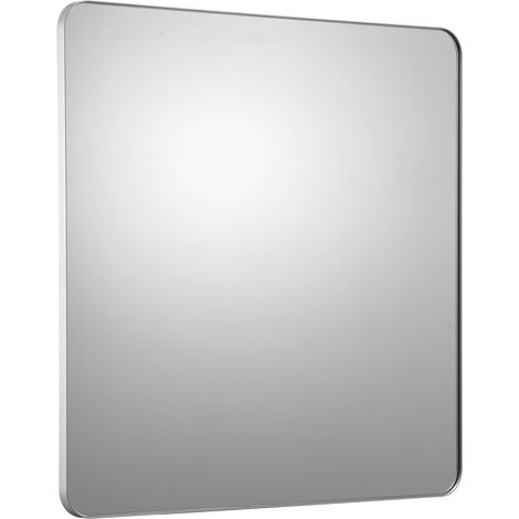 Mophorn Schminkspiegel zur Wandmontage, 0,15 Zoll dick, 36 x 36 Zoll großer Spiegel mit Rahmen aus Aluminiumlegierung und explosionsgeschützter Folie