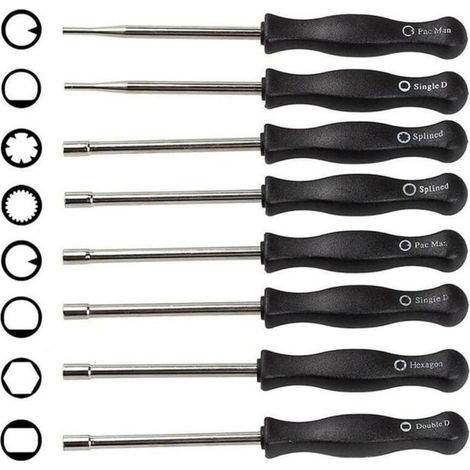 Lot de 8 Outil de rglage du carburateur, Tournevis pour Carburateur Nettoyage Moteur Rparation Convient La Plupart des Moteurs de 2 Cycles (1/5)