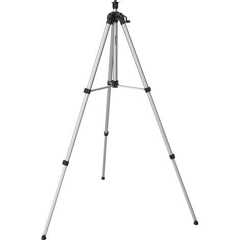 Trépied H190 Télescopique pour Laser Filetage 5/8’’, Hauteur 64 à 190 cm Réglage par Manivelle Plateforme Tournante Inclus Étui de Rangement (1/5)