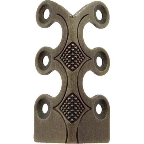 (bronze) Lot de 6 protections d'angle pour plinthe en fer, protection d'angle vintage en métal