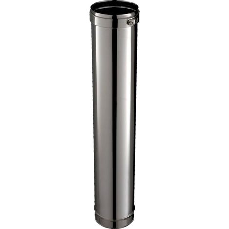 Poujoulat – Tube à simple paroi inox pour condenseur – Diamètre 100 mm – Longueur 95 cm – Conduit de fumée pour installations professionnelles
