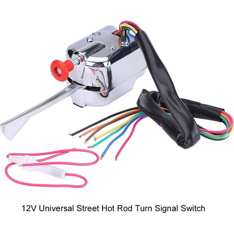 12V Interrupteur de Clignotants Universel pour Hot Rod FORD BUICK GM (1/5)