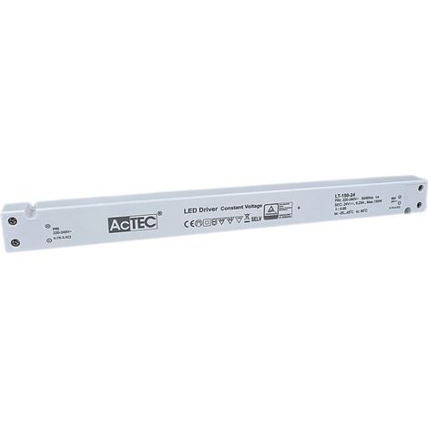 Alimentatore Ultra Slim Sottile 150W 24V Trasformatore CV Per Striscia Led Profili Alluminio (1/3)