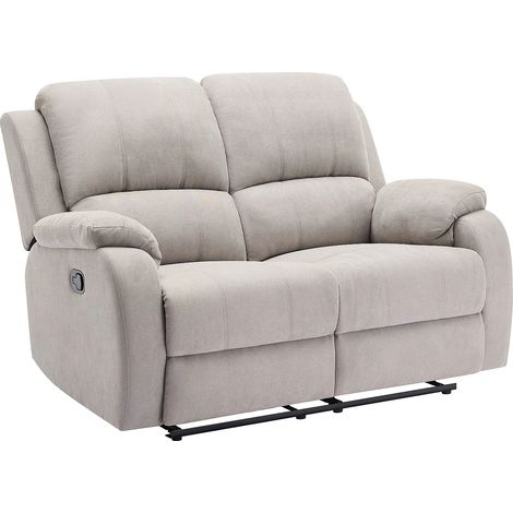 Divano 2 posti relax in Microfibra Grigio - BRODY