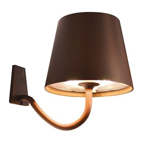 Lampada a led da Parete Poldina Corten ricaricabile e dimmerabile (1/3)