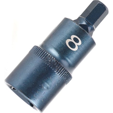 Embout hexagonal à douille 1/2 po, clé rapide, acier allié S2, bleuissement, outils à main, quincaillerie H8 (1/5)