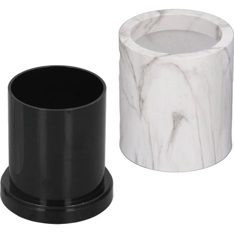 Porte-stylo à motif marbre. Magnifique porte-pinceaux de maquillage antidérapant en ABS à motif marbre. Rangement pour stylos et pinceaux de maquillage. Pot à crayons. (1/5)