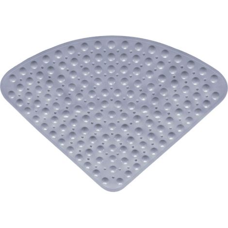 54x54cm, Sector Corner Rubber Shower Mat, Non-Slip Bath Mat, Quadrant Antibacterial Mat with Suction Cups for Shower or Bathtub